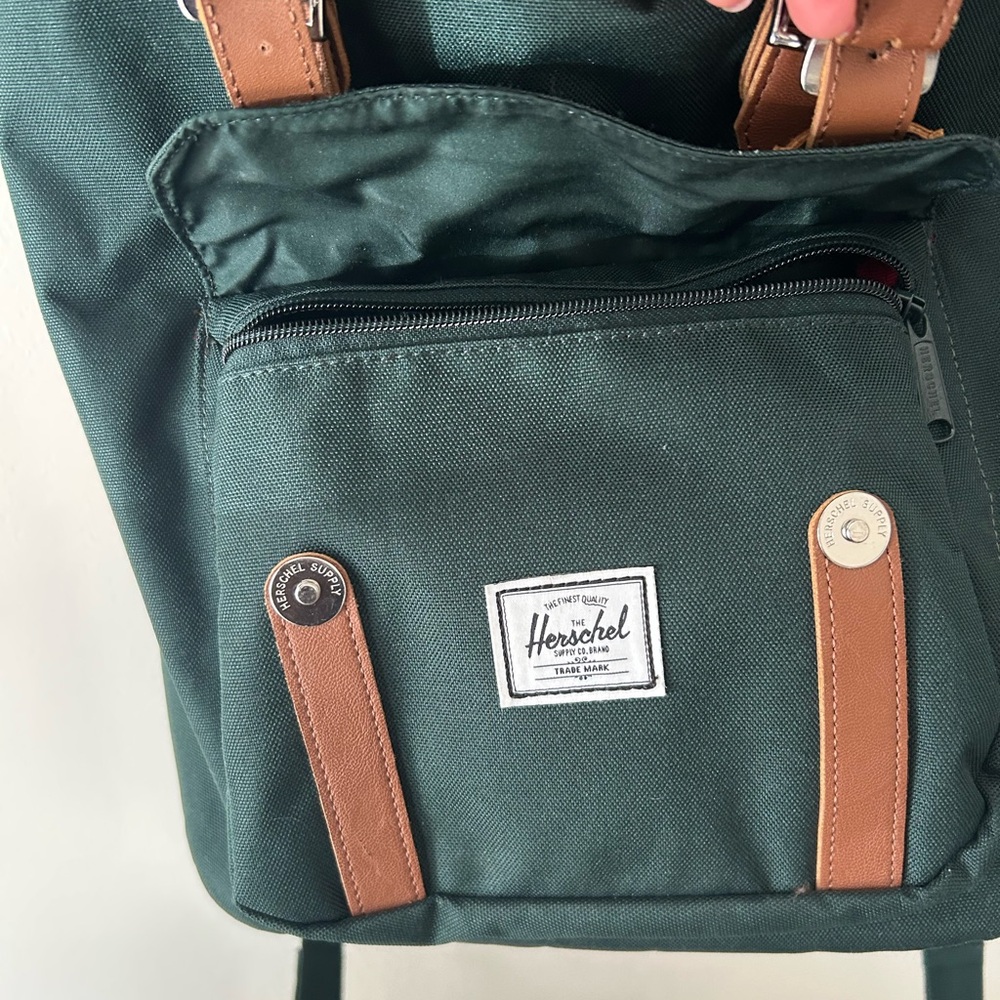 Herschel Supply Company Forest Green and Tan Large Backpack - Picture 3 of 9